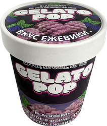 Мороженое в форме ягод GELATO POP со вкусом ежевики 1,82%, без змж, картонный стакан, 190г, фотография