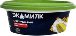 Сыр творожный ЭКОМИЛК с огурчиками не менее 60%, без змж, 120г, картинка