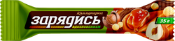 Батончик шоколадный КОММУНАРКА Зарядись с фундуком и воздушным рисом, в молочном шоколаде, 35г, изображение