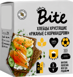 Хлебцы кукурузно-рисовые TAKE A BITE Хрустящие, со вкусом ржаные с кориандром, 100г, фото