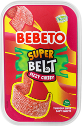Мармелад жевательный BEBETO Super belt fizzy cherry со вкусом вишни, 400г, изображение