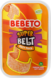 Мармелад жевательный BEBETO Super belt fizzy peach со вкусом персика, 400г, изображение