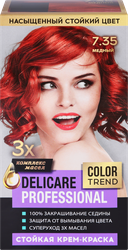 Крем-краска для волос DELICARE Professional, тон 7.35 (медный), вид