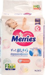 Подгузники MERRIES S 4–8кг, 62шт, фото