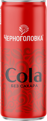 Напиток ЧЕРНОГОЛОВКА Кола без сахара сильногазированный, 0.33л, изображение