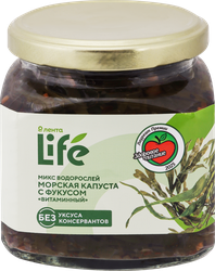 Морская капуста ЛЕНТА LIFE Витаминная, с фукусом, 400г, вид