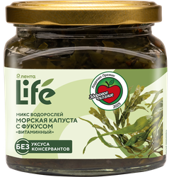 Морская капуста ЛЕНТА LIFE Витаминная, с фукусом, 400г, вид