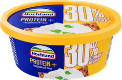 Сыр творожный HOCHLAND Protein+ Cливочный 50%, без змж, 140г, детальное фото