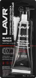 Герметик-прокладка LAVR Black, высокотемпературный черный, Арт. Ln1738, 85г, вид