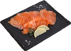 Лосось Атлантический слабосоленый ЛЕНТА FRESH филе (нарезка), весовой, изображение