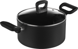 Кастрюля TEFAL Flavor Force 20см, Thermo-Signal, стеклянная крышка, антипригарное покрытие, вид