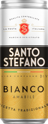 Сидр SANTO STEFANO фруктовый ароматизированный белый полусладкий, 0.25л, крупный план