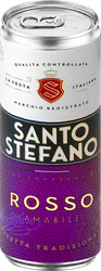 Сидр SANTO STEFANO фруктовый ароматизированный красный полусладкий, 0.25л, изображение