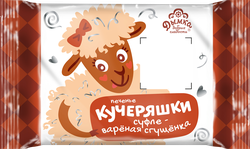 Печенье ДЫМКА Кучеряшки, суфле-вареная сгущенка, глазированное, 70г, изображение