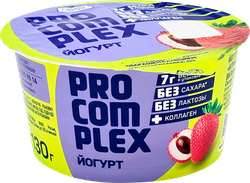 Йогурт СВЕЖЕЕ ЗАВТРА Pro-Complex безлак. клубника-личи 2% без змж, крупный план
