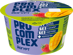Йогурт СВЕЖЕЕ ЗАВТРА Pro-Complex Манго-малина безлактозный 2%, без змж, 130г, фото