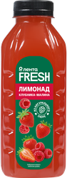 Напиток безалкогольный негазированный Лимонад клубника-малина ЛЕНТА FRESH, 500мл, детальное фото