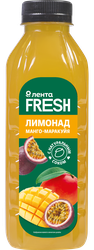 Напиток безалкогольный негазированный Лимонад манго-маракуйя ЛЕНТА FRESH, 1л, детальное фото