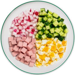 Набор для окрошки с колбасой ЛЕНТА FRESH, 250г, детальное фото