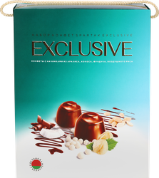 Набор конфет СПАРТАК Exclusive с кокосом, фундуком, арахисом и воздушным рисом, 306г, вид