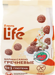 Шарики гречневые ЛЕНТА LIFE с какао, безглютеновые, 150г, детальное фото