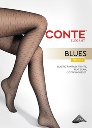 Колготки женские CONTE Fantasy Blues, р. 4 nero, Арт. 24С-184СП, фотография