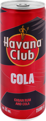 Напиток слабоалкогольный HAVANA Club &Cola 5%, 0.25л, вид