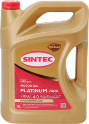 Масло моторное SINTEC Platinum 7000 5W-30 A3/B4 SL/CF, синтетическое, 9л, фото