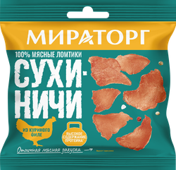 Снеки мясные МИРАТОРГ Сухиничи, из куриного филе, 40г, фото