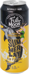 Пиво светлое FULL MOON SUMMERLAY FIN FIN IPA нефильтрованное пастеризованное 6%, 0.49л, крупный план