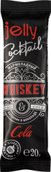 Батончик мармеладный ШОКОЛАДНЫЙ КУТЮРЬЕ Whiskey cola в шоколаде, со вкусом коктейля, 20г, вид