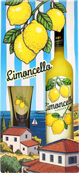 Ликер LIMONCELLO эмульсионный 25%, с рюмкой, п/у, 0.5л, детальное фото