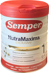 Смесь молочная SEMPER НутраМаксима Эксклюзив 1, с 0 месяцев, 800г, фото