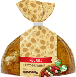 Хлеб МОСХЛЕБ Картофельный, половинка, в нарезке, 300г, вид