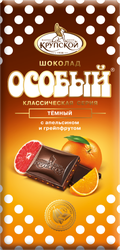 Шоколад темный ОСОБЫЙ с апельсином и грейпфрутом, 75г, фото