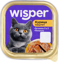 Корм консервированный для кошек WISPER Паштет с курицей, 100г, фото