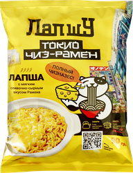 Лапша ЛАПШУ с мягким сливочно-сырным вкусом, 90г, вид