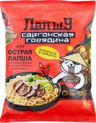 Лапша ЛАПШУ со вкусом говядины в соусе шрирача по-вьетнамски, 90г, фотография