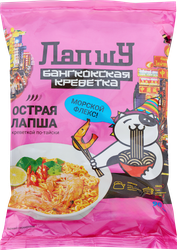 Лапша ЛАПШУ со вкусом креветки по-тайски, 90г, вид