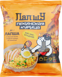 Лапша ЛАПШУ со вкусом курицы в кисло-сладком соусе по-пекински, 90г, детальное фото