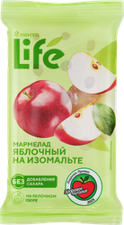 Мармелад желейно-фруктовый формовой ЛЕНТА LIFE Яблочный, на изомальте, 175г, изображение