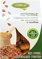 Печенье сдобное VITLEN с кукурузной мукой, без сахара, 200г, детальное фото