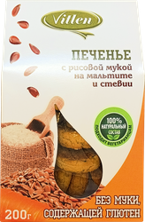 Печенье сдобное VITLEN с рисовой мукой, без сахара, 200г, фотография