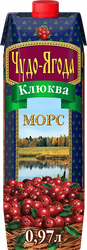 Морс ЧУДО-ЯГОДА Клюквенный, 0.97л, детальное фото