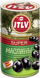 Маслины без косточки ITLV Super черные, 350г, изображение
