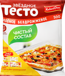 Тесто бездрожжевое ХЛЕБНЫЙ ДОМ Звездное слоеное, 500г, вид