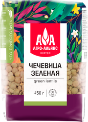 Чечевица зеленая АГРО-АЛЬЯНС Экстра Lentils, 450г, фото