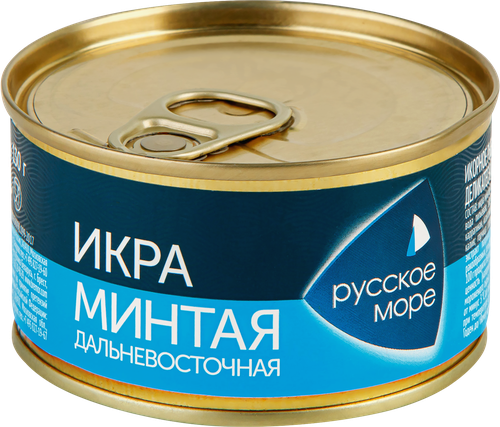 Икра минтая РУССКОЕ МОРЕ пробойная, 130г, изображение