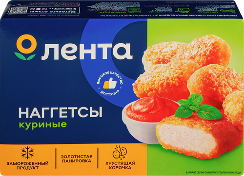 Наггетсы куриные ЛЕНТА Классические, 280г, крупный план