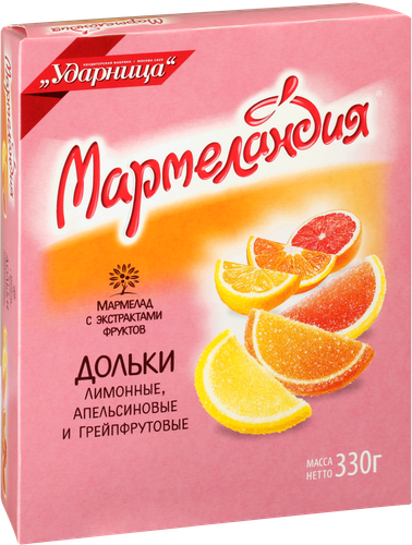 Мармелад МАРМЕЛАНДИЯ Дольки цитрусовое ассорти, 330г, изображение